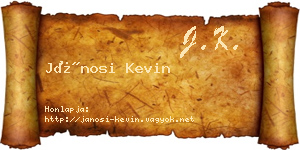 Jánosi Kevin névjegykártya