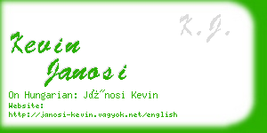 kevin janosi business card